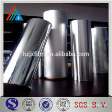 High brightness silver metallized PET film